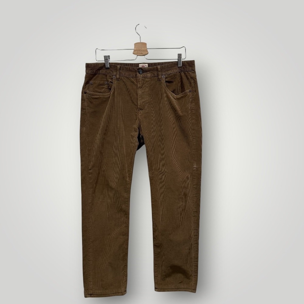 Faherty Brand Mens Brown‎ Organic Cotton Stretch Corduroy 5-Pocket Pants Size 32